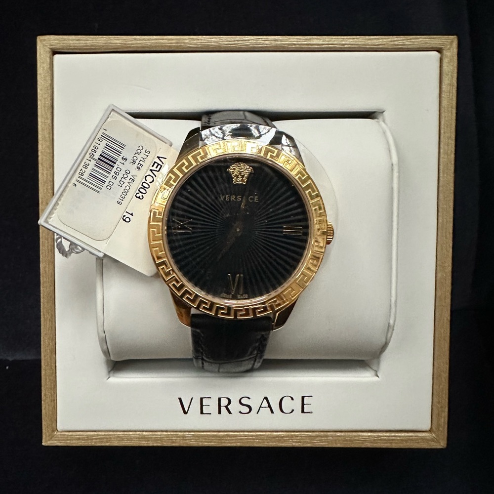 Versace Leather Strap Watch, 35mm.